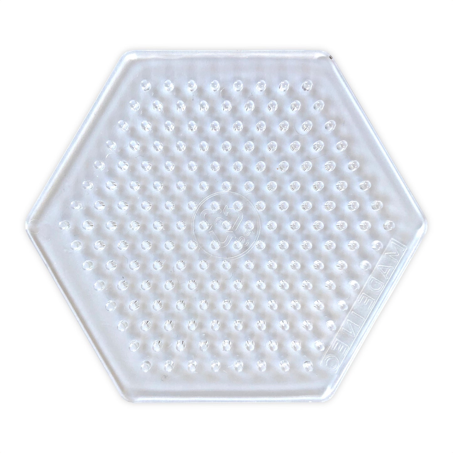 NABBI Piggplatta – Hexagon, Transparent, 9 cm