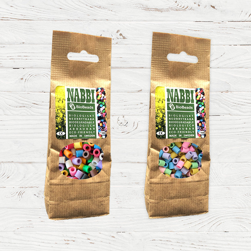 NABBI BioBeads - Bügelperlen Mix, 1000 Stück