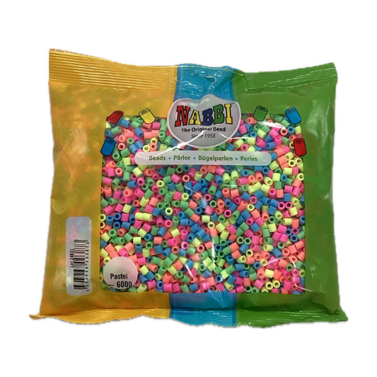 NABBI Rörpärlor - 6000 st, Pastell mix