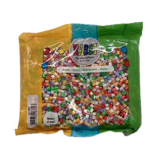 NABBI Rörpärlor - 6000 st, Pärlemor mix