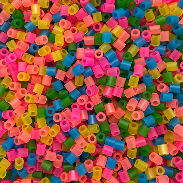 NABBI Rörpärlor - 6000 st, Neon mix