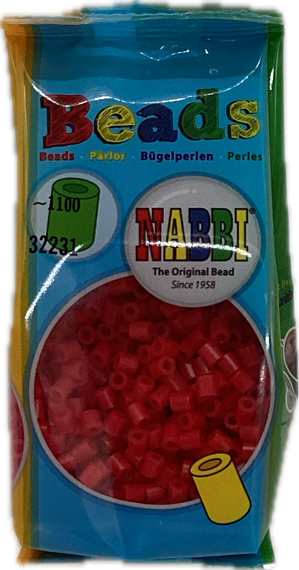 NABBI Rörpärlor standard - 1100 st, röd 32231