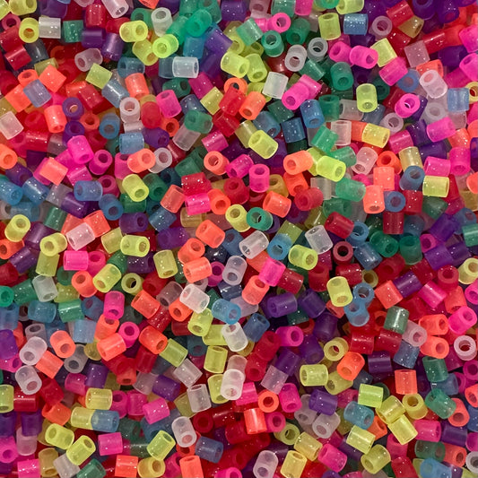 NABBI Rörpärlor – Glitter färgmix, 1100 st