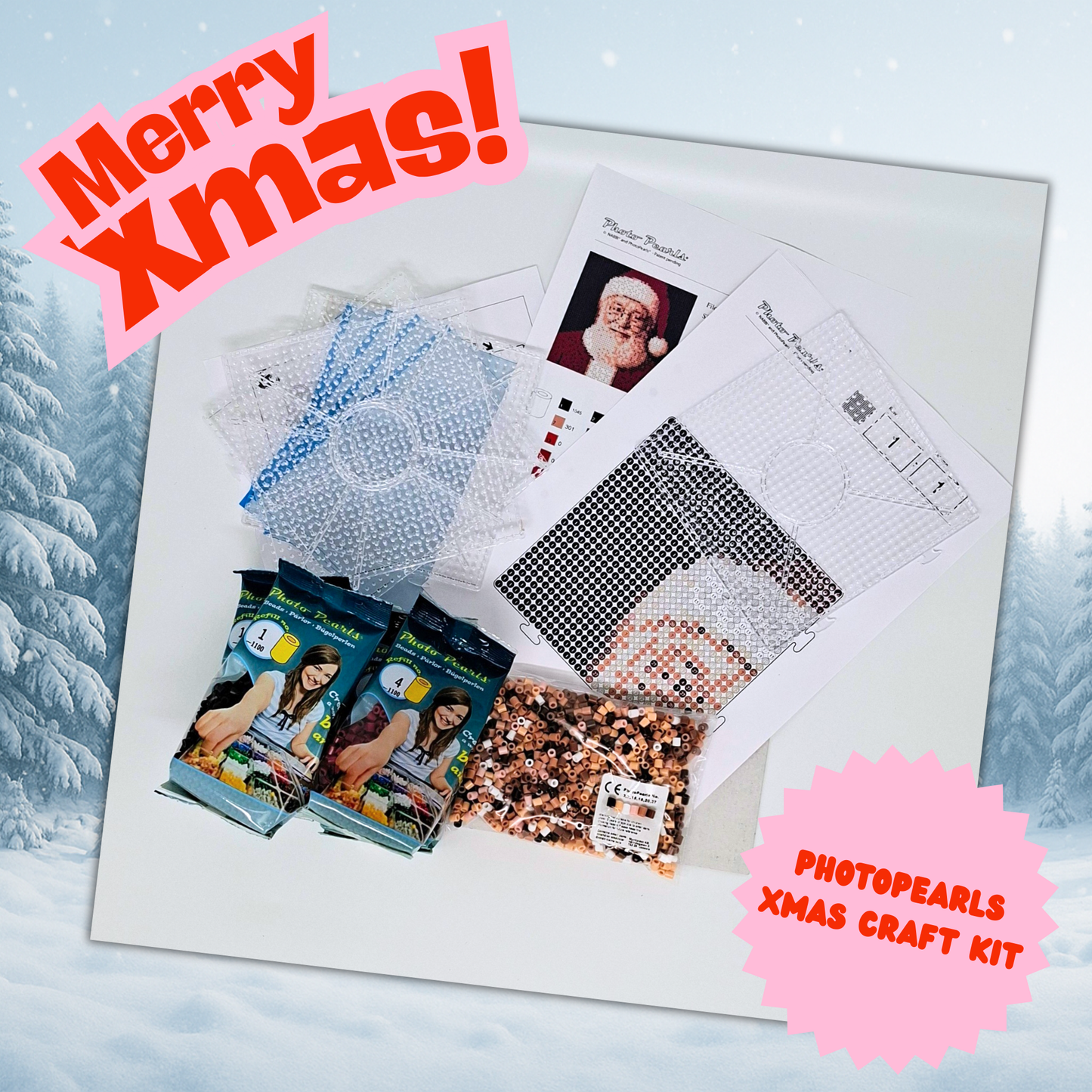 PhotoPearls Bastelset – Xmas Weihnachtsmann