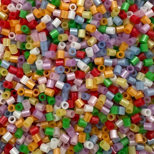 NABBI Rörpärlor – Pärlemor färgmix, 1100 st
