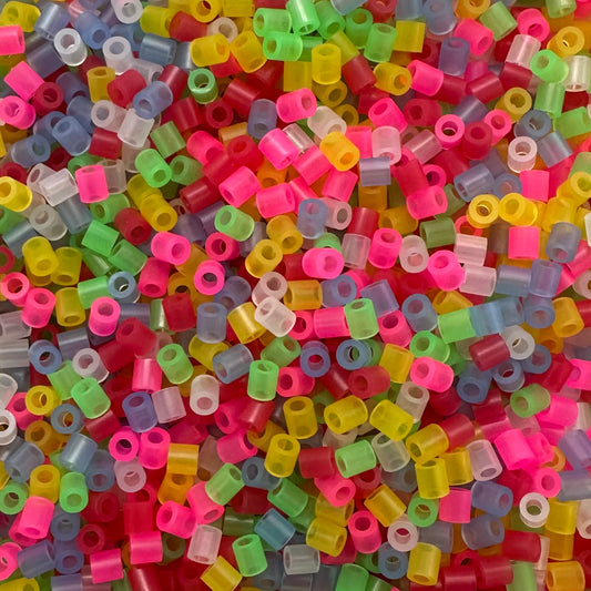 NABBI Rörpärlor – Neon färgmix, 1100 st